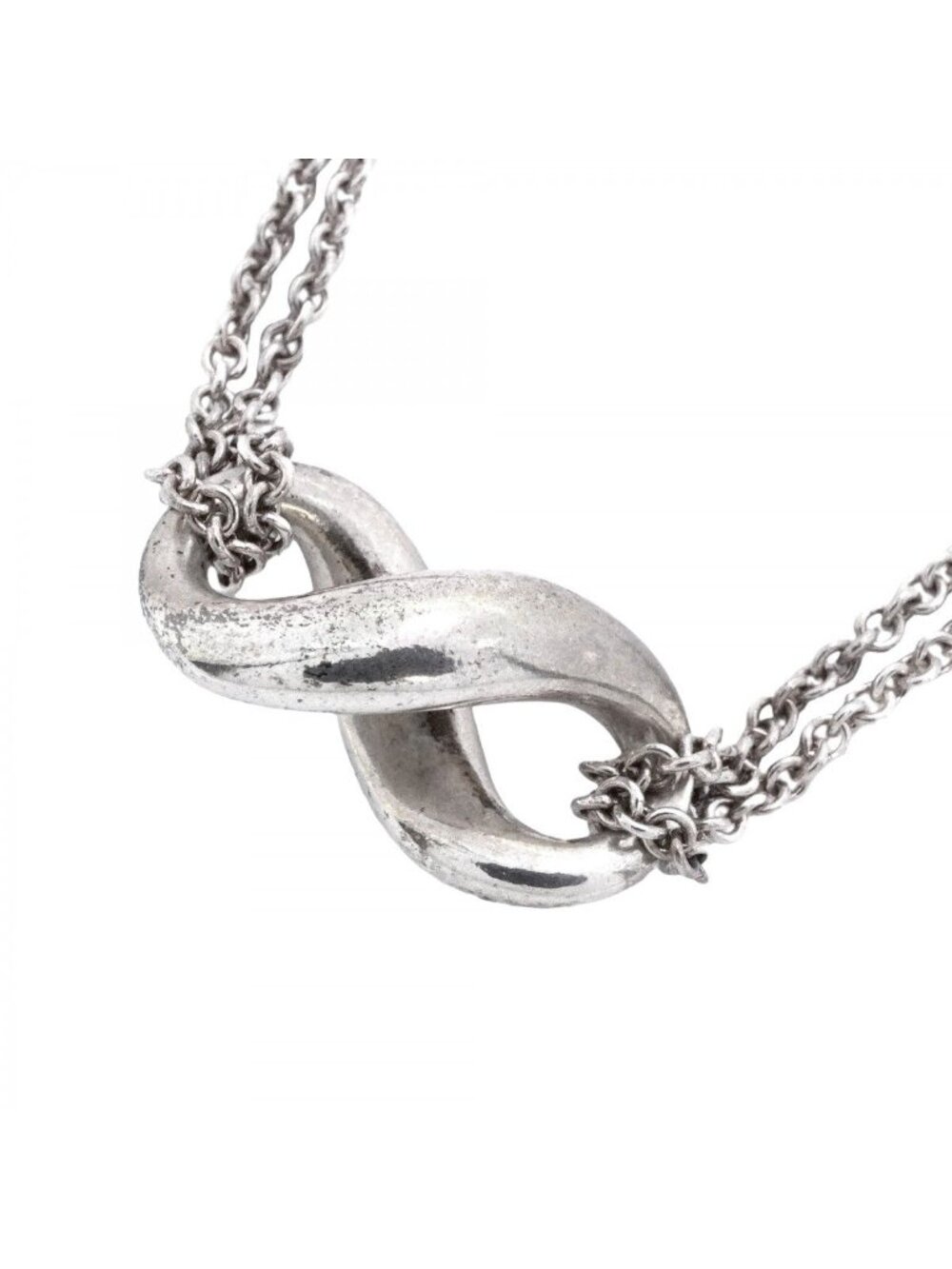 Tiffany & Co Necklace Infinity Double Chain Silver